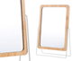 Berilo Miroir en Bambou Support Métal Blanc 16 x 22 x 6 cm (Set de 12)