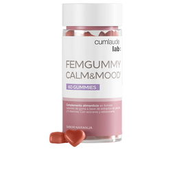 Cumlaude Lab FEMGUMMY Calm & Mood Gommes Sante Mentale Bien-Etre Stress Ashwagandha Rhodiola 60 unités