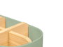 Berilo Organisateur en Plastique et Bambou 5 Compartiments Vert 17,5x8,5x10 cm (Set de 24)