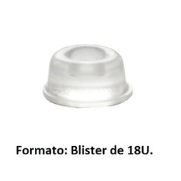 HERRAJES ALK Poignée en forme de larme en polyuréthane transparente (18 unités)