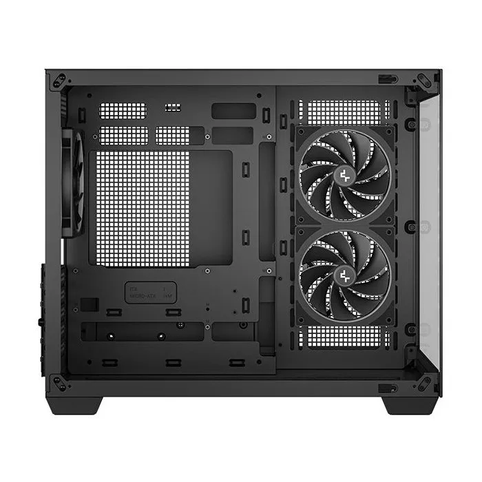 Deepcool CG330 Boîtier PC Mini Tour Micro-ATX, 3 Ventilateurs ARGB Inclus, Noir