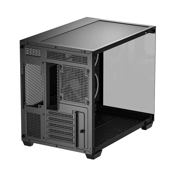 Deepcool CG330 Boîtier PC Mini Tour Micro-ATX, 3 Ventilateurs ARGB Inclus, Noir