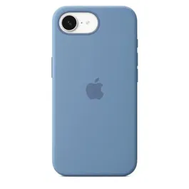Apple iPhone 16E Coque de Protection en Silicone Bleu d'Hiver - Étui Compatible avec iPhone 16E