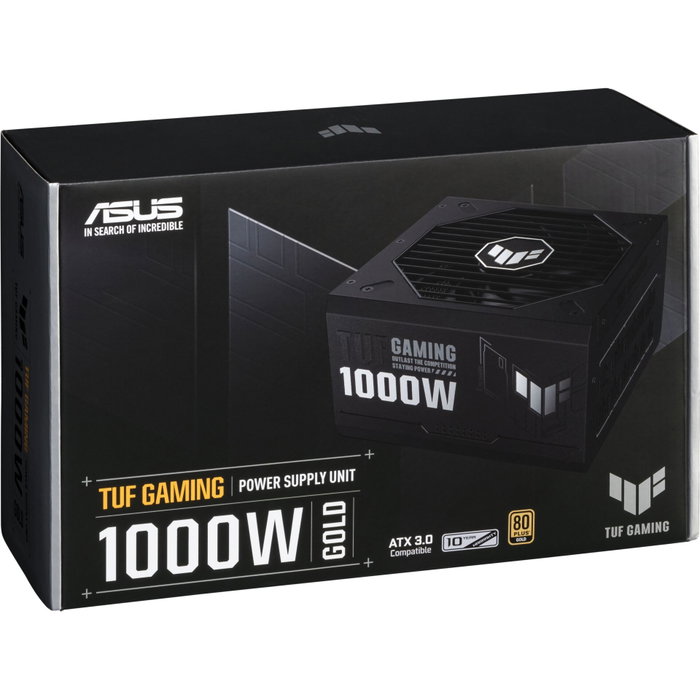 Asus TUF Gaming 1000W Gold, Bloc d'alimentation ATX 3.0 modulaire noire Asus TUF Gaming 1000W Gold, Bloc d'alimentation ATX 3.0 modulaire noire