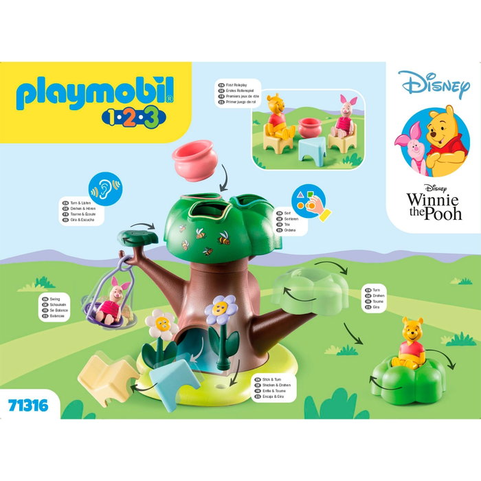 Playmobil 1.2.3 & Disney Winnie The Pooh - Jeu d'éveil arbre interactif avec Winnie et Porcinet, développement motricité fine, couleurs et formes, dès 18 mois Playmobil 1.2.3 & Disney Winnie The Pooh - Jeu d'éveil arbre interactif avec Winnie et Porcinet, développement motricité fine, couleurs et formes, dès 18 mois