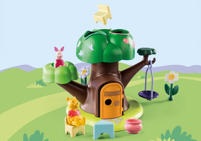 Playmobil 1.2.3 & Disney Winnie The Pooh - Jeu d'éveil arbre interactif avec Winnie et Porcinet, développement motricité fine, couleurs et formes, dès 18 mois Playmobil 1.2.3 & Disney Winnie The Pooh - Jeu d'éveil arbre interactif avec Winnie et Porcinet, développement motricité fine, couleurs et formes, dès 18 mois