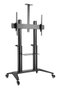 Vivolink Chariot mobile professionnel pour écran TV, support jusqu'à 140 kg, compatible VESA 1000x600, avec étagères pour équipement et caméra réglables