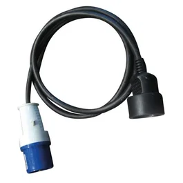 Adaptateur Prise mâle CEE P17 vers fiche femelle type Schuko - 220V - 16A - 40 cm