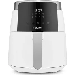 Medion MD13030 Friteuse à air chaud digitale Airfryer - 4.7 L - 1500 W - Minuterie 60 min - 8 programmes - 200 °C - Écran tactile - Blanc