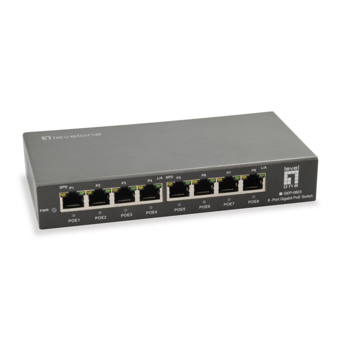 LevelOne GEP-0823 Switch Gigabit PoE 8 ports LevelOne GEP-0823 Switch Gigabit PoE 8 ports