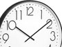 Giftdecor Horloge Ronde 50 cm Simple Lot Assorti Noir et Argent Plastique et Verre (Set de 6)