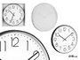 Giftdecor Horloge Ronde 50 cm Simple Lot Assorti Noir et Argent Plastique et Verre (Set de 6)