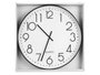 Giftdecor Horloge Ronde 50 cm Simple Lot Assorti Noir et Argent Plastique et Verre (Set de 6)