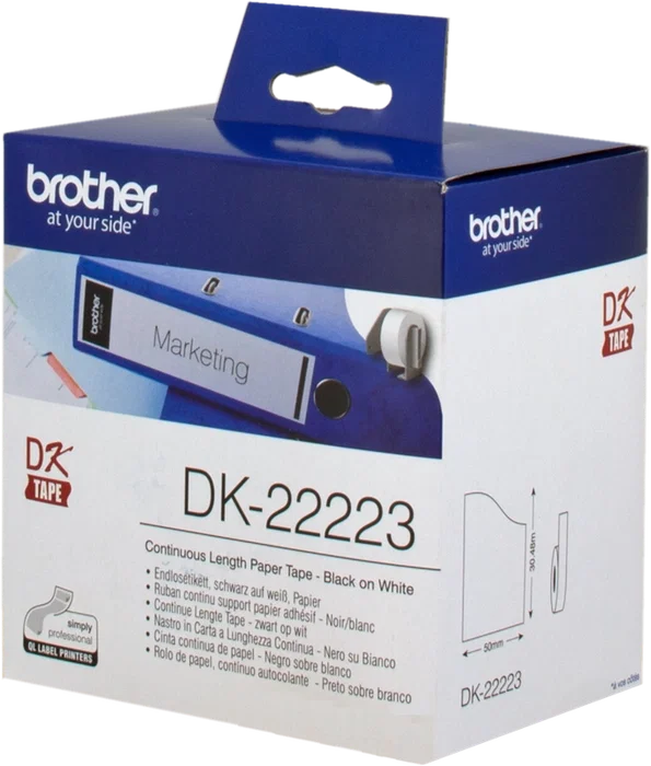 Brother DK-22223 Étiquettes continues blanches 50 mm x 30,48 m