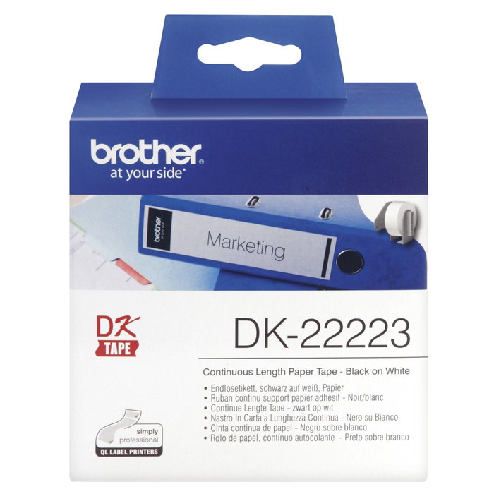 Brother DK-22223 Ruban de papier thermique blanc continu 50 mm