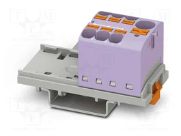 PHOENIX CONTACT PTFIX 10/6X4-NS35 VT Connecteur pour rail 32A 800V violet