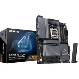 GIGABYTE Carte mère B850 AI TOP ATX - Chipset AMD B850 - Compatible DDR5, PCIe 5.0, WiFi 7 - Pour Gaming et Création