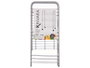 Kinvara Verdulero 3 étages métal avec roues 26x56x8 cm argent (Set de 4)