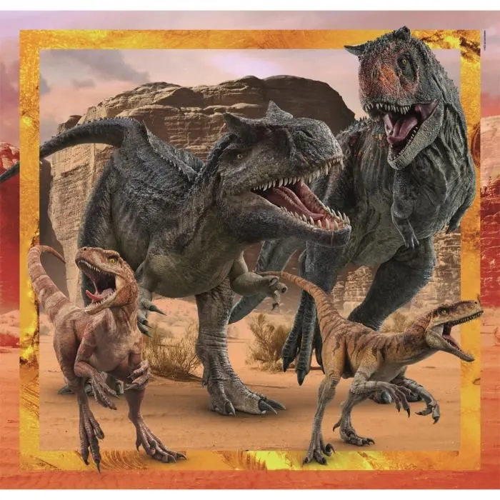 Clementoni Puzzle 3x48 Pièces - Jurassic World, 3 Puzzles de 48 Pièces Chacun pour Enfants Dès 3 Ans
