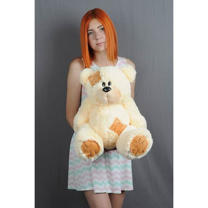 GO GIFT Ours en peluche Teddy 60 cm Crème