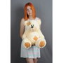 GO GIFT Ours en peluche Teddy 60 cm Crème