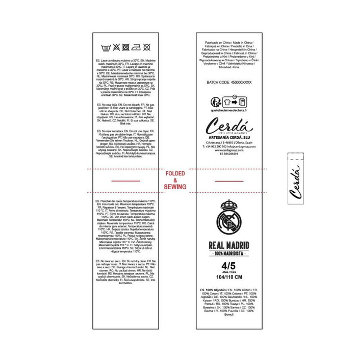 Cerdá Pack Boxer Single Jersey 2 Pièces Real Madrid T08/10