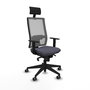Piqueras y Crespo Chaise de Bureau Horna avec Appui-tête Gris foncé