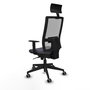 Piqueras y Crespo Chaise de Bureau Horna avec Appui-tête Gris foncé