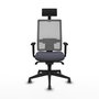 Piqueras y Crespo Chaise de Bureau Horna avec Appui-tête Gris foncé