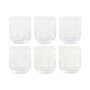 Set de Verres Home ESPRIT Transparent Verre Avec relief 360 ml (6 Unités)