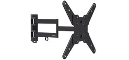 Fonestar STV-683N Support Mural Orientable pour TV 23-55 Pouces 180° VESA 75x75 à 400x400 Noir