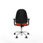 PIQUERAS Y CRESPO Chaise de bureau Algarra, tissu orange foncé, base chromée