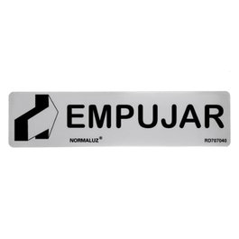 Normaluz Panneau informatif pousser, inox adhésif 5 x 20 cm