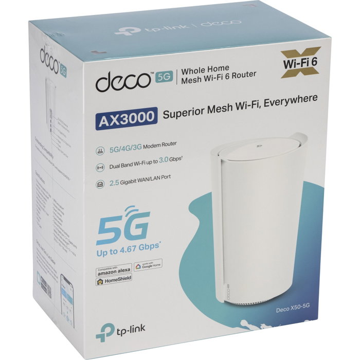 TP-Link Deco X50-5G Système Wi-Fi 6 Mesh 5G AX3000 Blanc