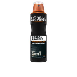 L'Oréal Paris MEN EXPERT Déodorant anti-transpirant au carbone, spray 150 ml, protection 48h, anti-odeurs, anti-humidité, anti-taches jaunes, parfum vivifiant