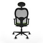 Piqueras y Crespo Chaise de Bureau Jorquera 1D036N1 Pistache et Gris