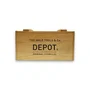 Depot Boîte en bois vide marron clair 26 x 15 x 12 cm