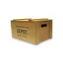 Depot Boîte en bois vide marron clair 26 x 15 x 12 cm