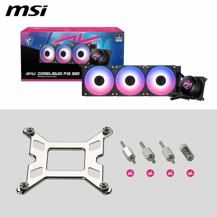 MSI MPG CoreLiquid P13 360 - Kit de refroidissement liquide avec écran LCD et ventilateurs 120 mm - Noir