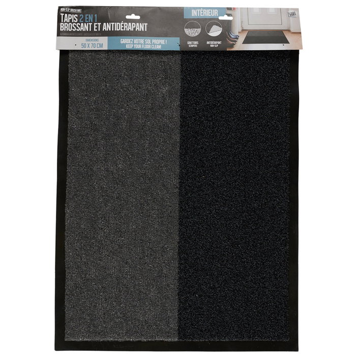 Je cherche une Idee Felpudo Double Texture 50x70 cm Je cherche une Idee Felpudo Double Texture 50x70 cm