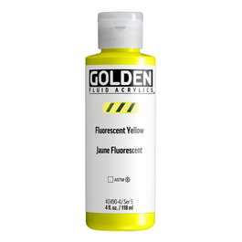 Golden Couleurs Acryliques Fluides Jaune Fluorescent 118 ml
