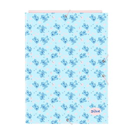 Reliure à anneaux Lilo & Stitch Ohana Bleu Rose clair A4 26 x 33.5 x 2.5 cm