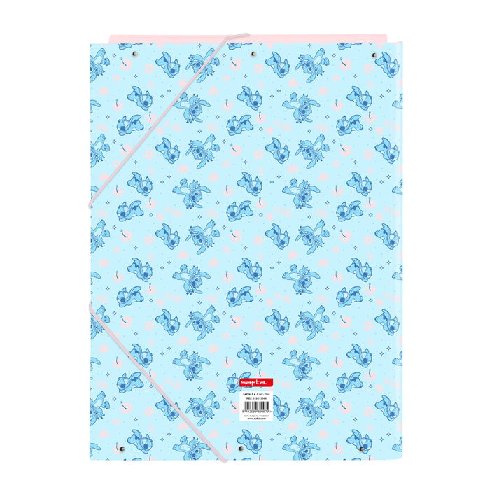 Reliure à anneaux Lilo & Stitch Ohana Bleu Rose clair A4 26 x 33.5 x 2.5 cm