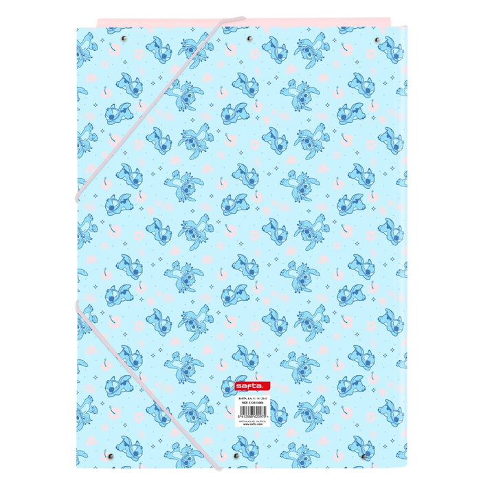 Safta Reliure à anneaux Lilo & Stitch Ohana Bleu et Rose clair A4