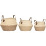 Boîte Décorative Home ESPRIT Naturel Fibre naturelle (3 Pièces)