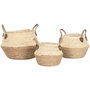 Boîte Décorative Home ESPRIT Naturel Fibre naturelle (3 Pièces)
