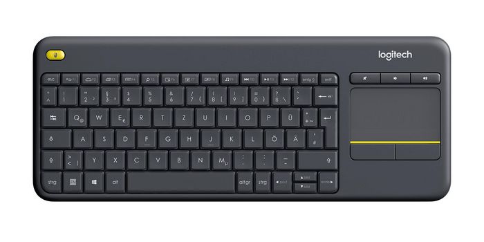Logitech K400 Plus - Clavier sans fil avec pavé tactile et récepteur USB Unifying - 2.4 GHz, portée 10 m, noir
