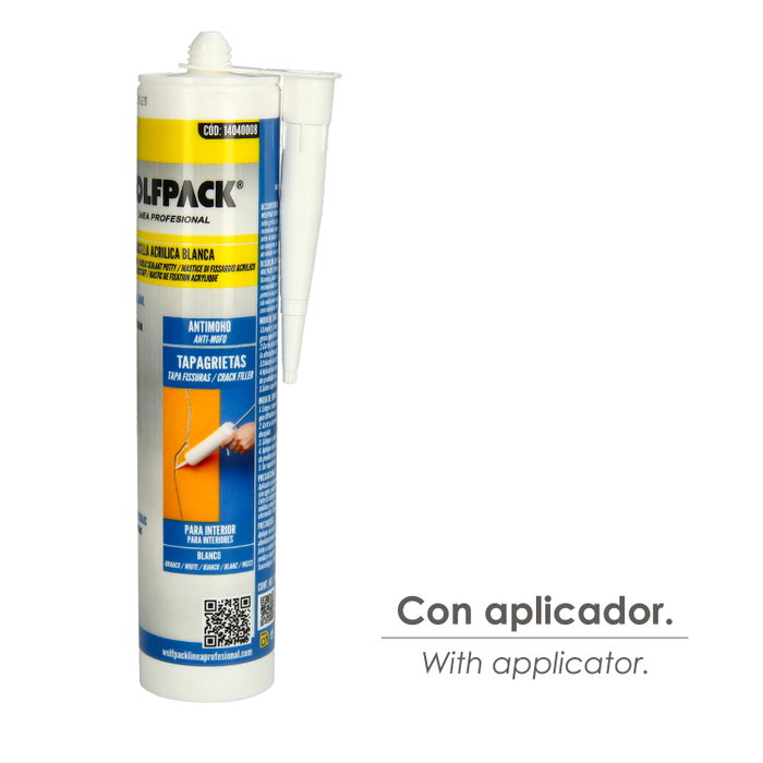WOLFPACK LINEA PROFESIONAL Mastic acrylique blanc 280 cm³