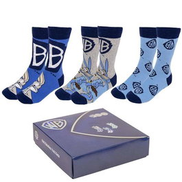 Warner 100 - Pack de 3 paires de chaussettes multicolores - Taille unique adulte 35-41