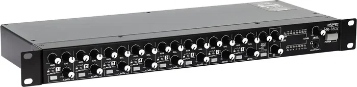 ALGAMAUDIO Mélangeur 8 Canaux Stéréo Montage Rack 1U avec 16 Entrées Jack